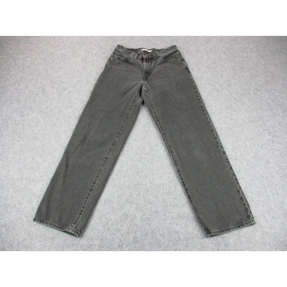Levis Jeans Womens 27x31 Gray 94 Baggy Relaxed Straight Charcoal Wash Denim
